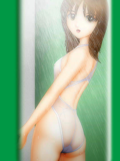 白い水着の少女 サンプル1ページ目