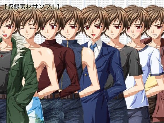 立ち絵素材集 Vol.5真摯型ヒーロー編成人向 サンプル1ページ目
