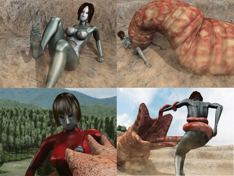 巨大ヒロイン陵●・丸呑み  異形の女神・第二集 サンプル4ページ目