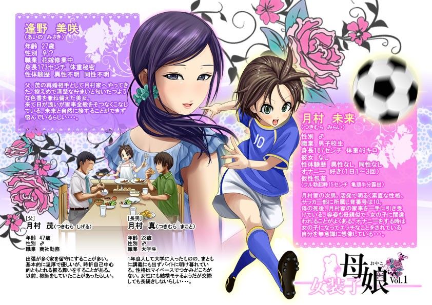 女装子母娘 Vol.1 〜スケベ女装子母娘誕生〜 サンプル1ページ目