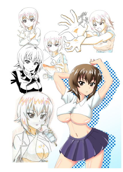 ガルパンお絵かきまとめ サンプル2ページ目