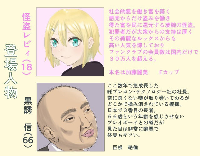正義の女怪盗レビィ〜悪徳成金キモデブ社長の愛玩親衛隊に洗脳堕ち〜 サンプル1ページ目