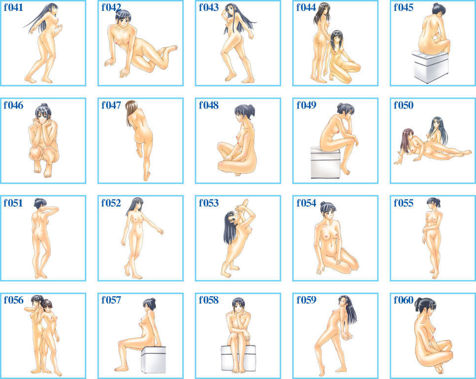 裸婦イラストポーズ集 vol.03 サンプル3ページ目