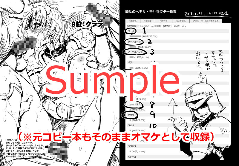 「戦乱のヘキサ」のペラ本2018夏DL版 サンプル2ページ目
