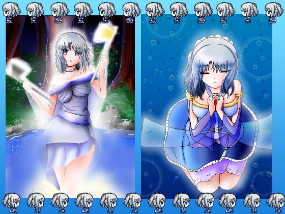 女神のようなアイドルっぽい女の子の立ち絵などイラスト素材 サンプル3ページ目