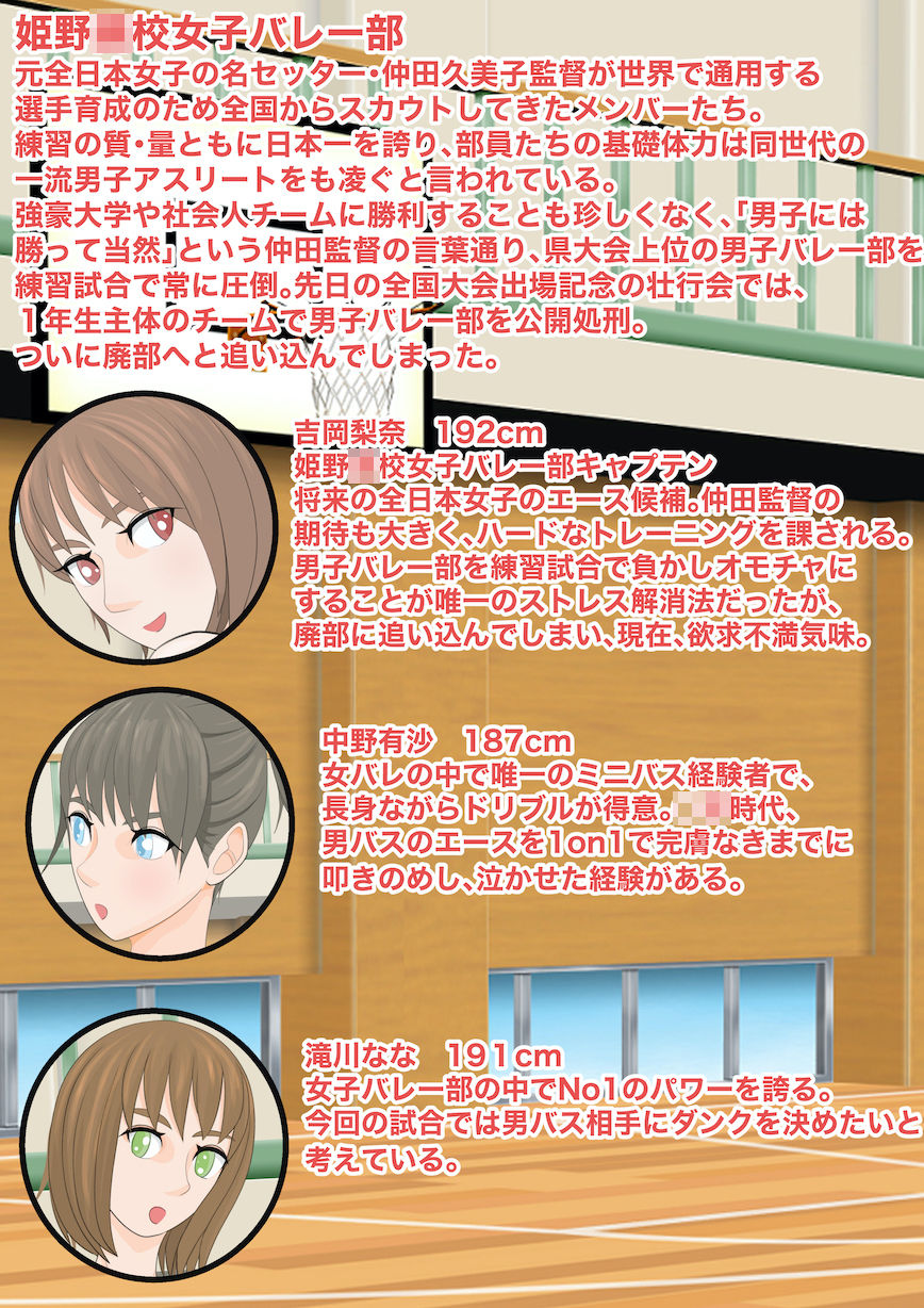 女バレvs男バス サンプル1ページ目