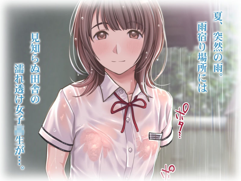 雨宿りの誘惑〜田舎の濡れ透けJKとヤりまくったリーマンの夏〜［同人誌＆音声付ノベルゲーム同梱 EXTRA Ver，］ サンプル1ページ目