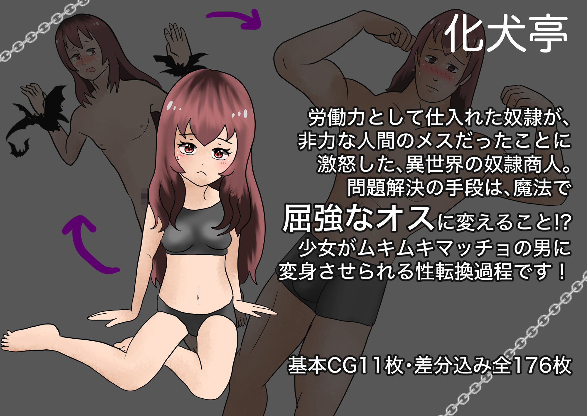 異世界でマッチョのオス奴●♂に性転換させられました。 サンプル1ページ目