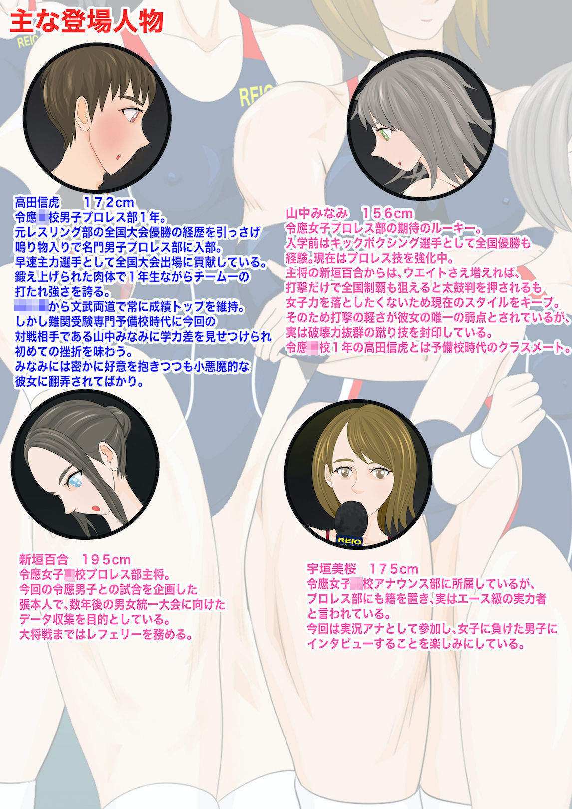 逆リョナ○校プロレス部1〜あざとかわいい女子vs純情男子〜 サンプル2ページ目