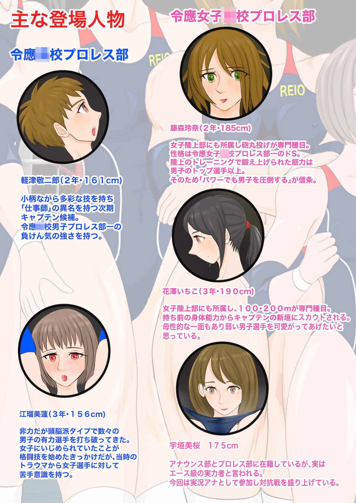 逆リョナ〇校プロレス部2〜男子狩り女祭り〜 サンプル1ページ目