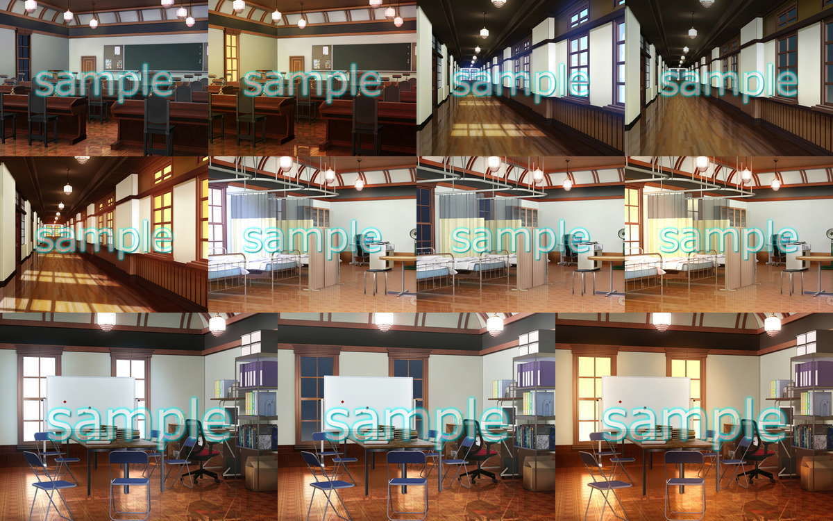 みにくる背景CG素材集『学園編』part06 サンプル3ページ目