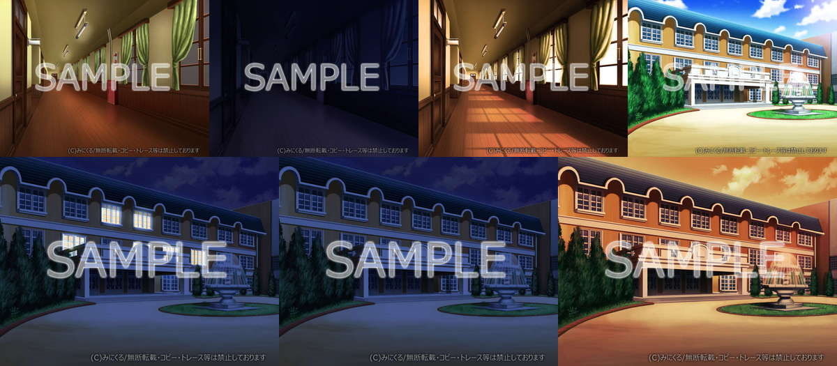 みにくる背景CG素材集『学園編』part02＆04 サンプル3ページ目