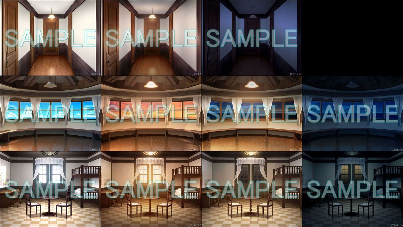 みにくる背景CG素材集『レトロ学園・寮編』part01 サンプル3ページ目