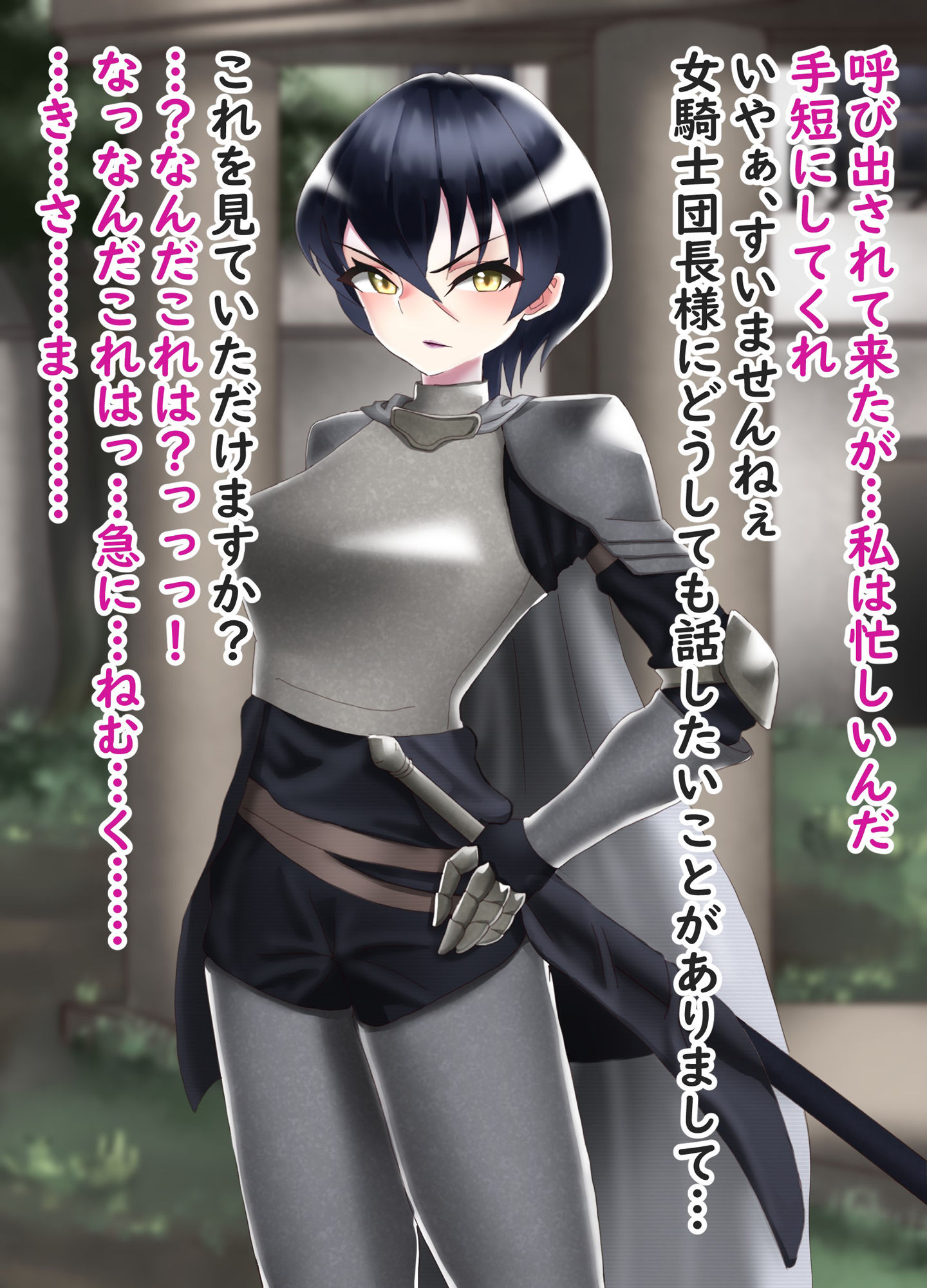 女騎士団長を無理やりヤったら付き合うことになった話 サンプル1ページ目