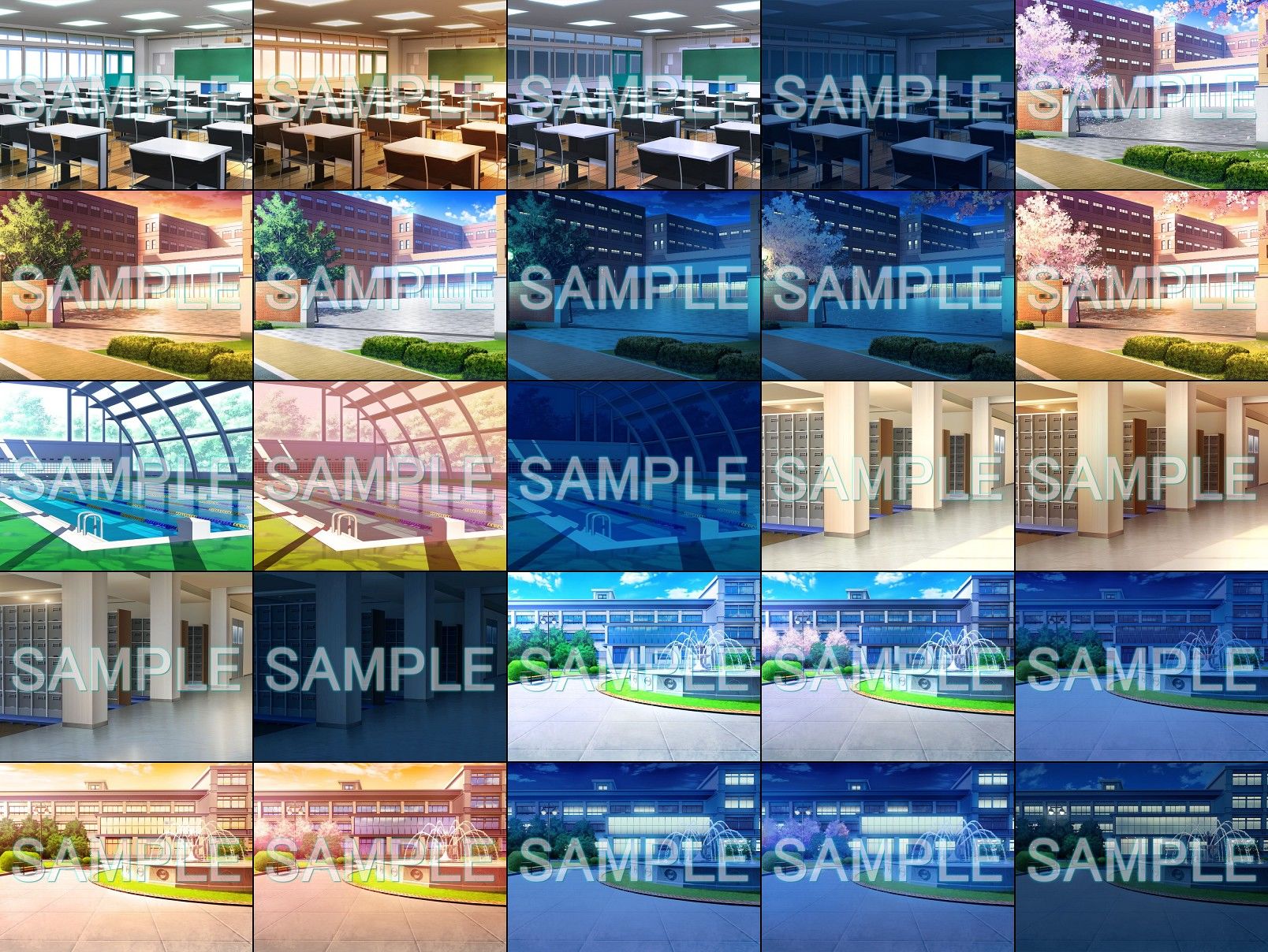 みにくる背景CG素材集『学園編』part12 サンプル1ページ目