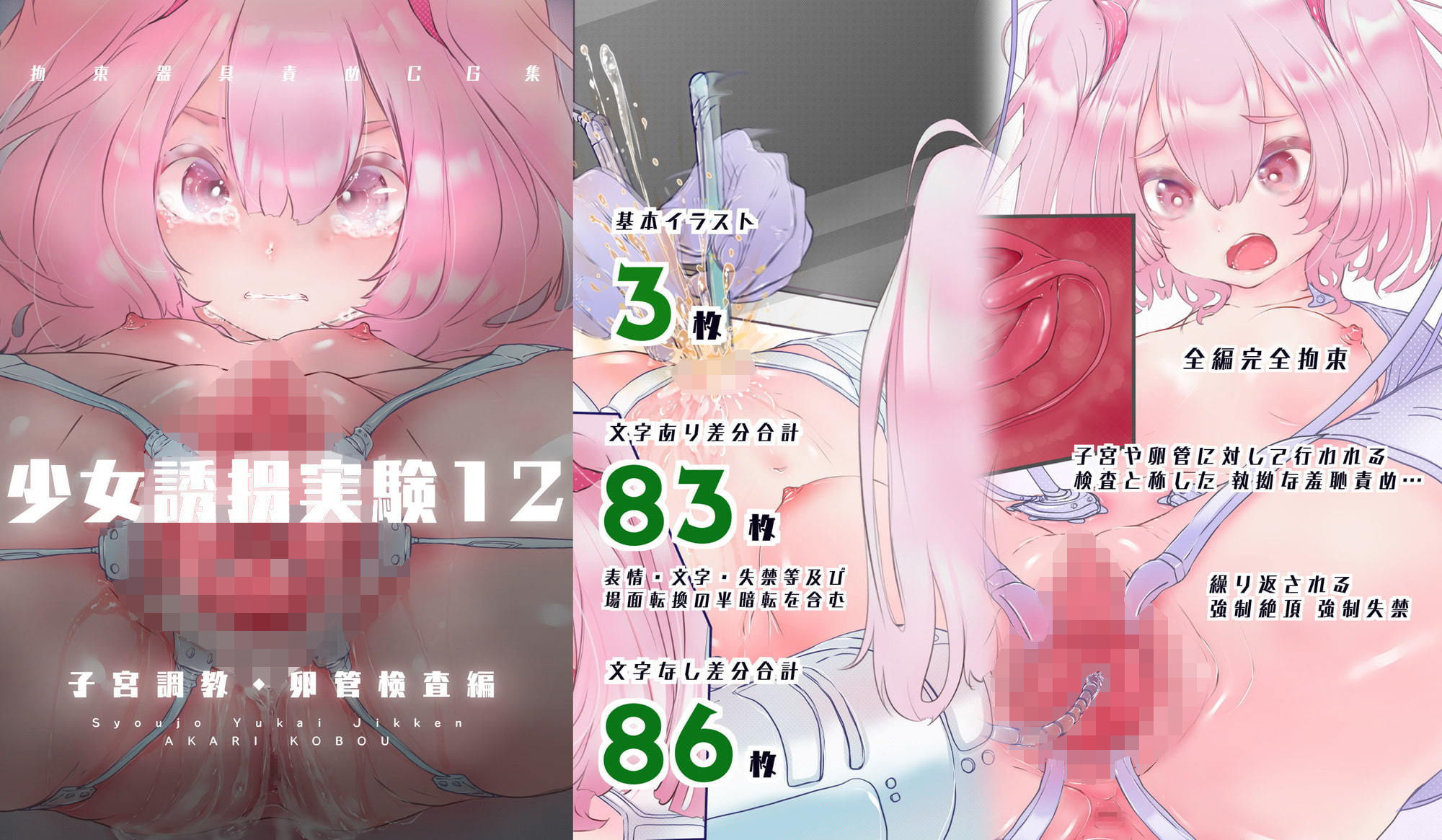 【セット販売】少女誘拐実験vol.11・12・13 子宮調教・卵管検査・連続絶頂観察・強●採尿実験編 サンプル4ページ目