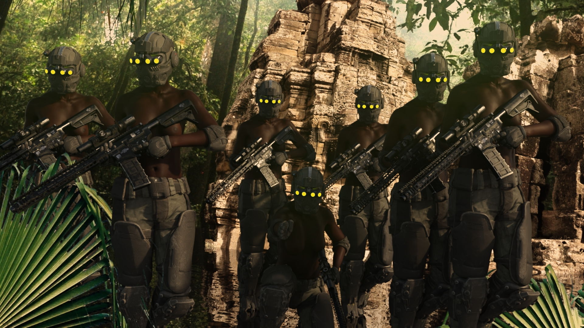 全頭マスクの兵士たち サンプル6ページ目