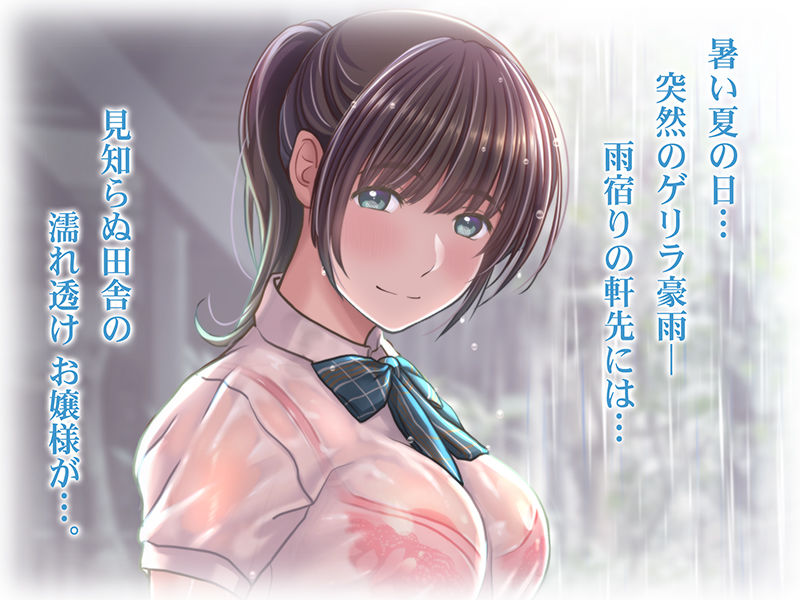 雨宿りの誘惑 田舎の濡れ透けお嬢様と濃厚セックスしまくったリーマンの夏 サンプル1ページ目