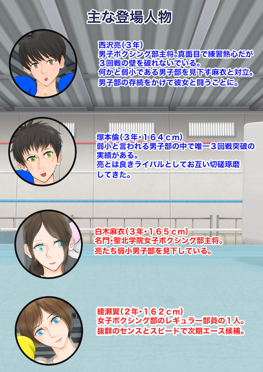強豪女子vs弱小男子〜ボクシング部のダブルス対決〜 サンプル1ページ目