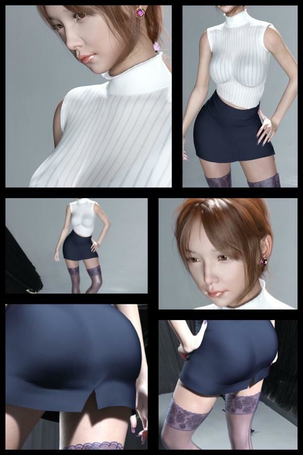 【Dars-100】『理想の彼女を3DCGで作ります』から生まれたバーチャルアイドル「美羅（みら）」のOL写真集:Mira-01 サンプル1ページ目