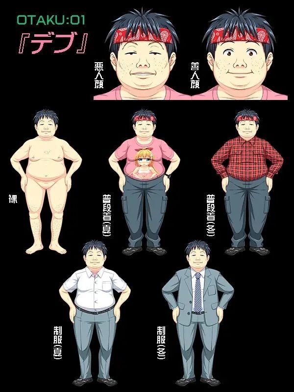 みにくるキャラCG素材集『キモメン・オタク男子』Part01 サンプル1ページ目