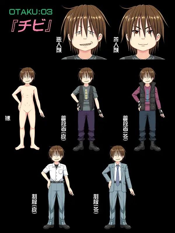 みにくるキャラCG素材集『キモメン・オタク男子』Part01 サンプル3ページ目