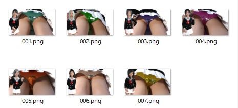 7人の光沢パンツ サンプル1ページ目