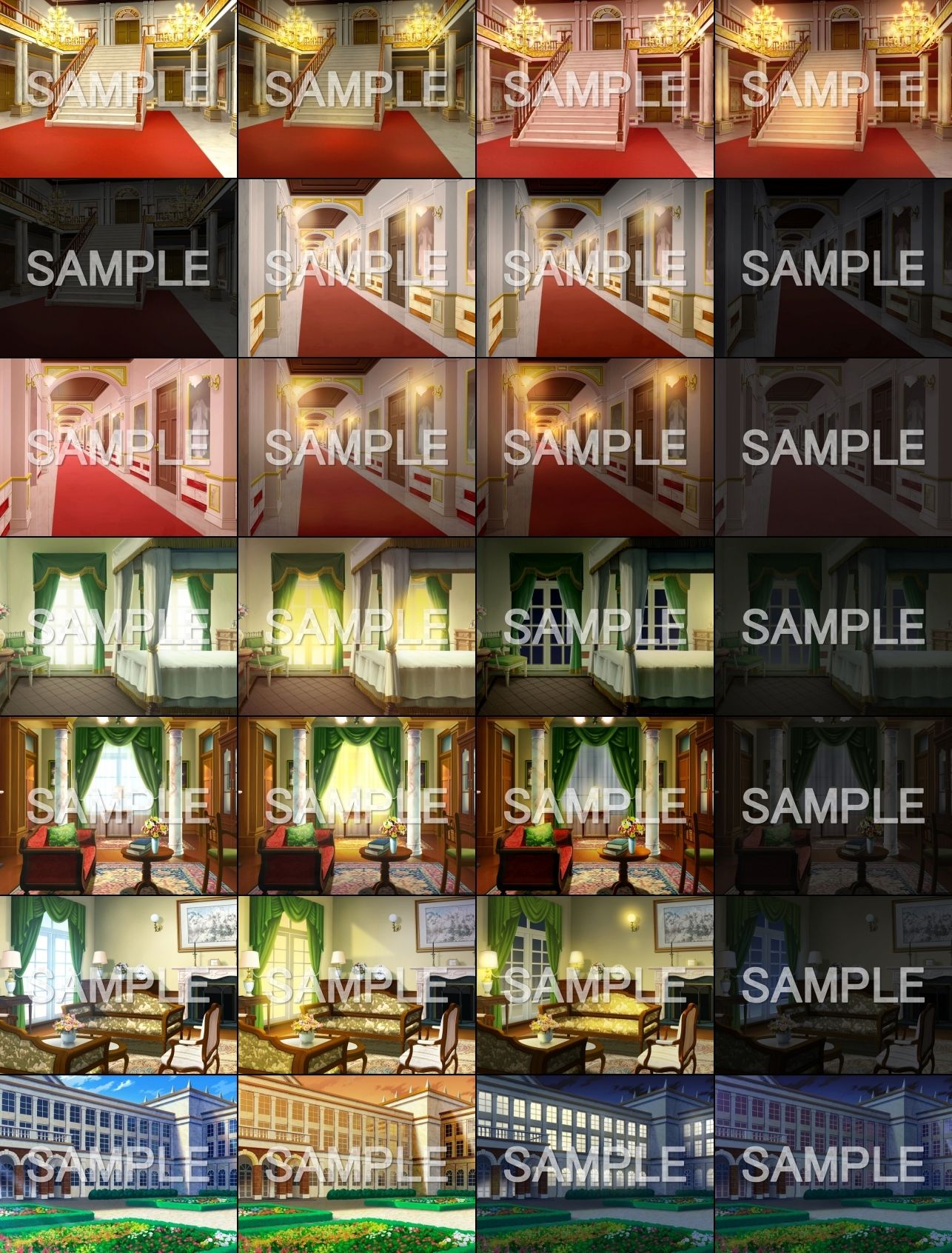 みにくる背景CG素材集『お屋敷編』part01＆02＆03 サンプル1ページ目