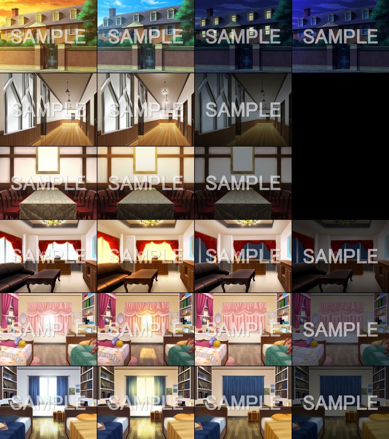 みにくる背景CG素材集『お屋敷編』part01＆02＆03 サンプル2ページ目