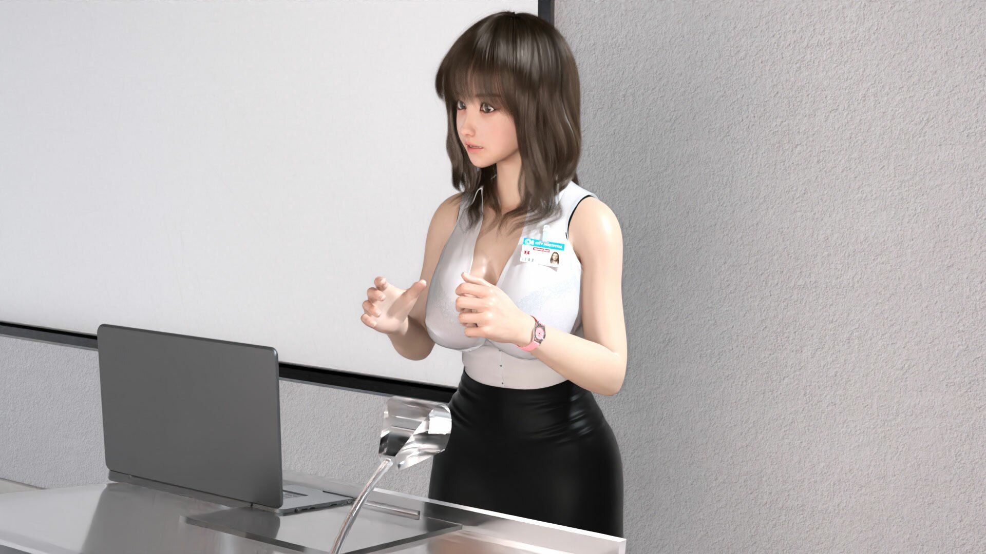 【△100】社長以外全ての従業員が女性という不思議な会社『マーチン・カスタマリー（Martin＆Customary；）』東間加代子のセクハラ防止講座:（001-ピンクサテン地パンティ編） サンプル3ページ目