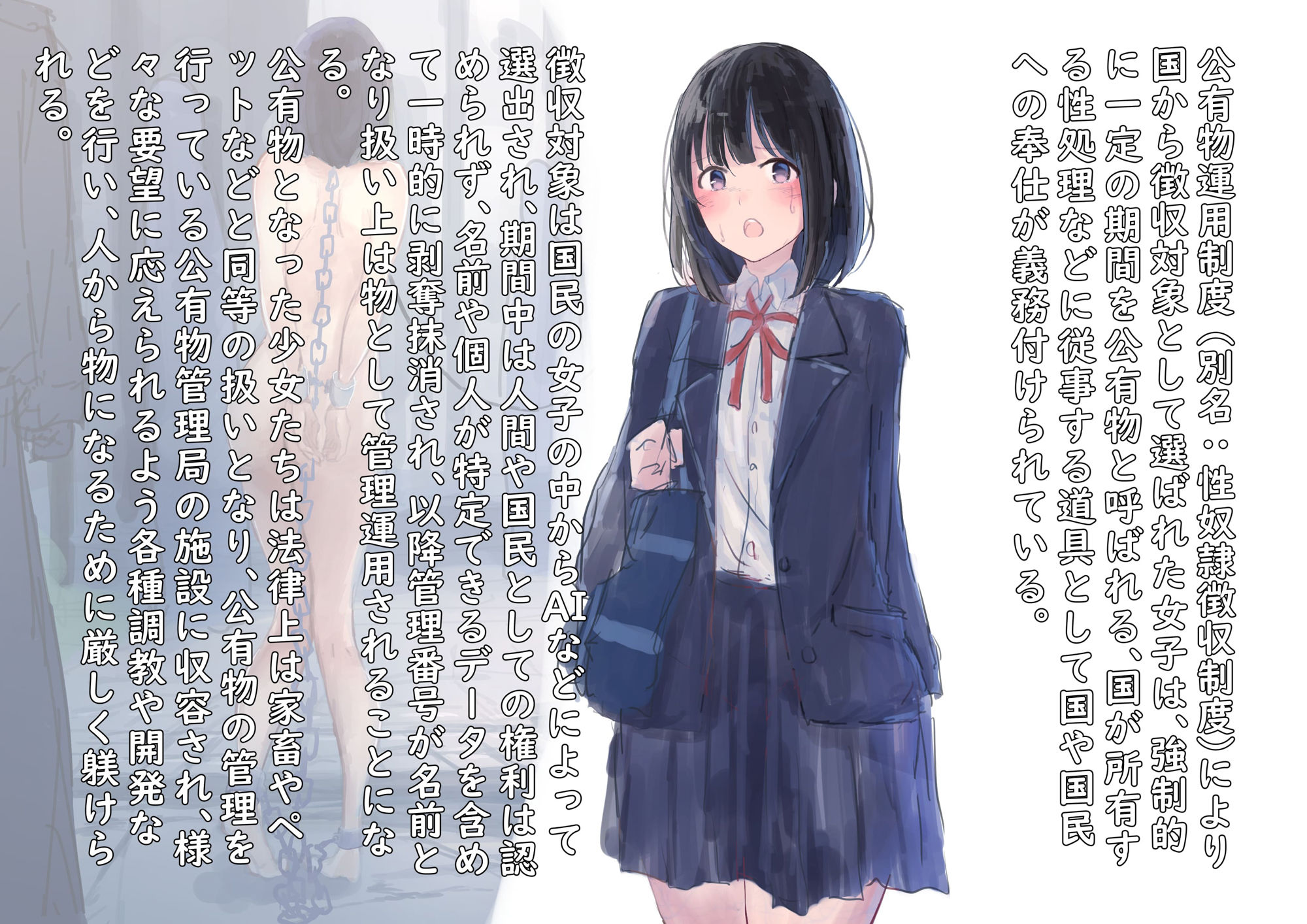 公有物少女〜国から人権を剥奪され物として扱われる女の子の話〜 サンプル1ページ目