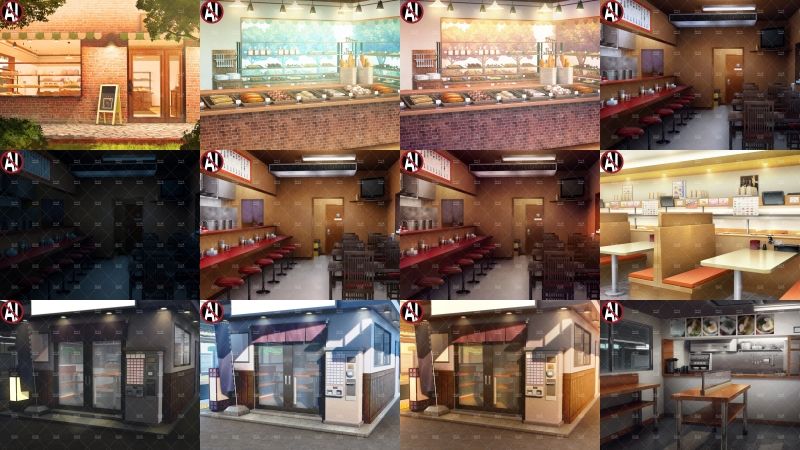 みにくる背景CG素材集『店舗＆施設編』part02 サンプル6ページ目