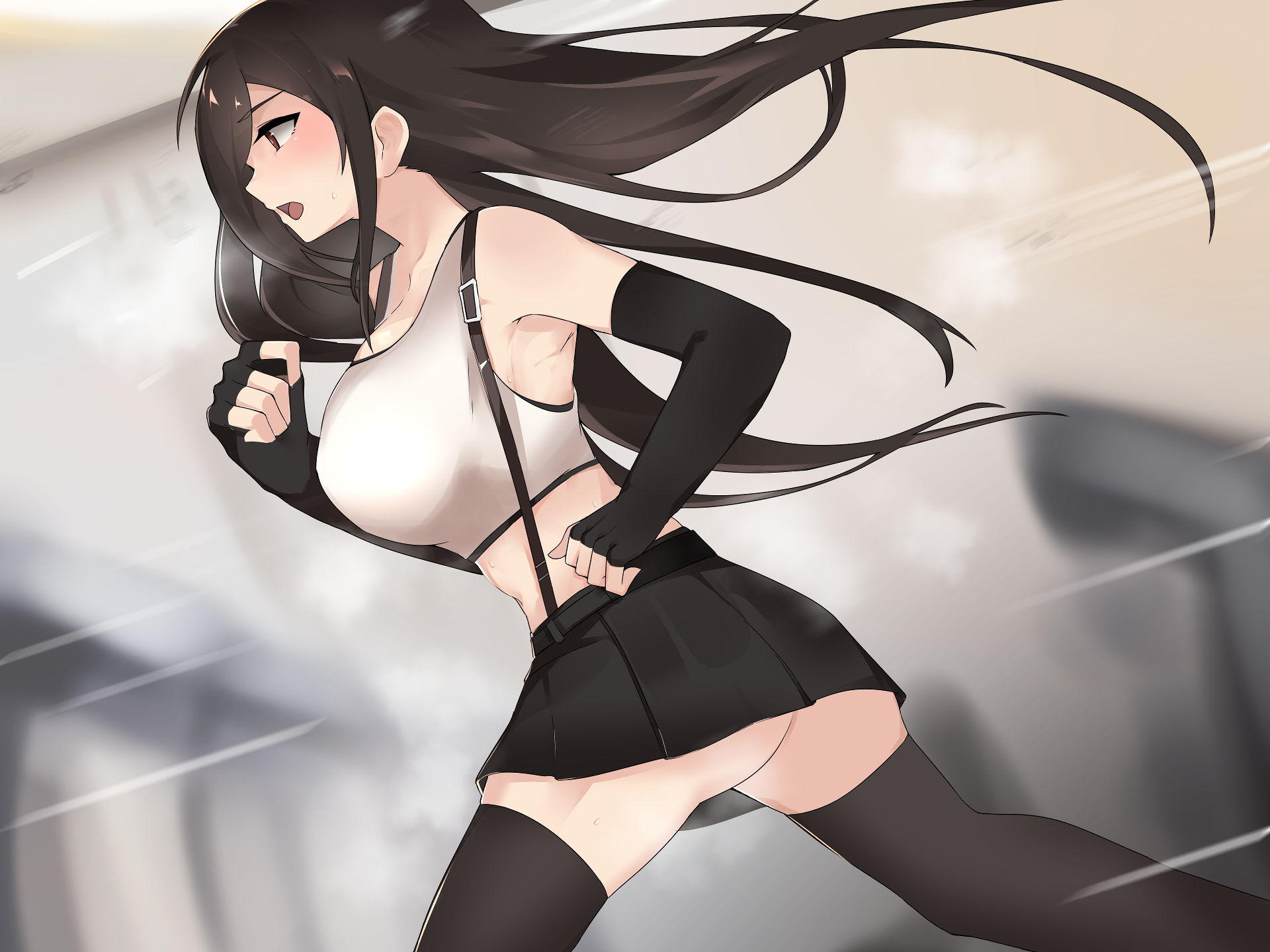 ジムで出会ったティファの好感度を上げまくったらいちゃラブ中出し性活が始まった サンプル2ページ目