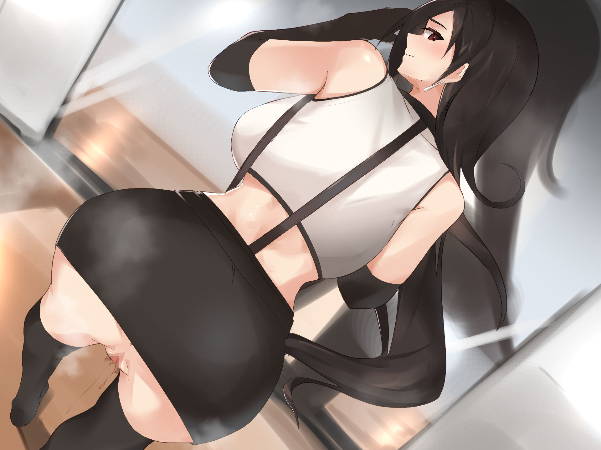 ジムで出会ったティファの好感度を上げまくったらいちゃラブ中出し性活が始まった サンプル6ページ目