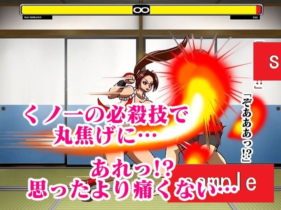 格ゲーの世界に吸い込まれて何故か日本一のくノ一と戦うことになったので欲望のままに戦ってみた サンプル3ページ目