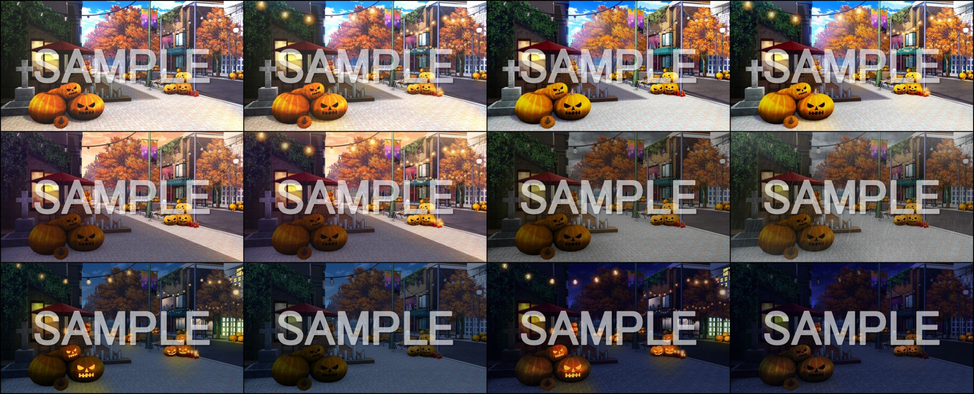みにくる背景CG素材集『自然＆秋編』part07（ブーストパック ハロウィン） サンプル1ページ目