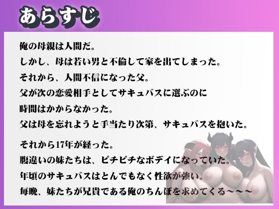 大乱交！サキュバスシスターズ〜腹違いの妹たちが責めてきた〜 サンプル1ページ目