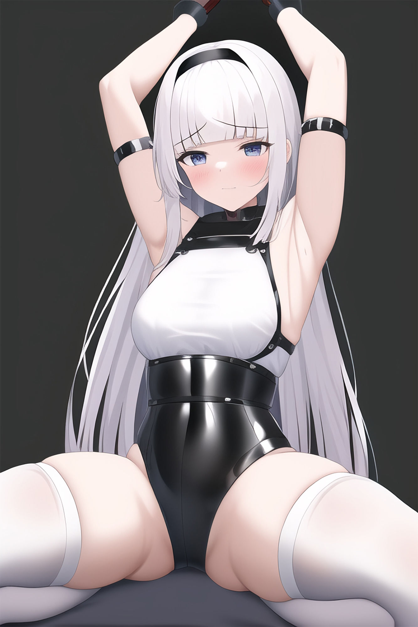 拘束少女 〜銀髪ロング編〜 サンプル1ページ目