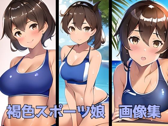 褐色スポーツ娘との海岸デートCG集 サンプル1ページ目