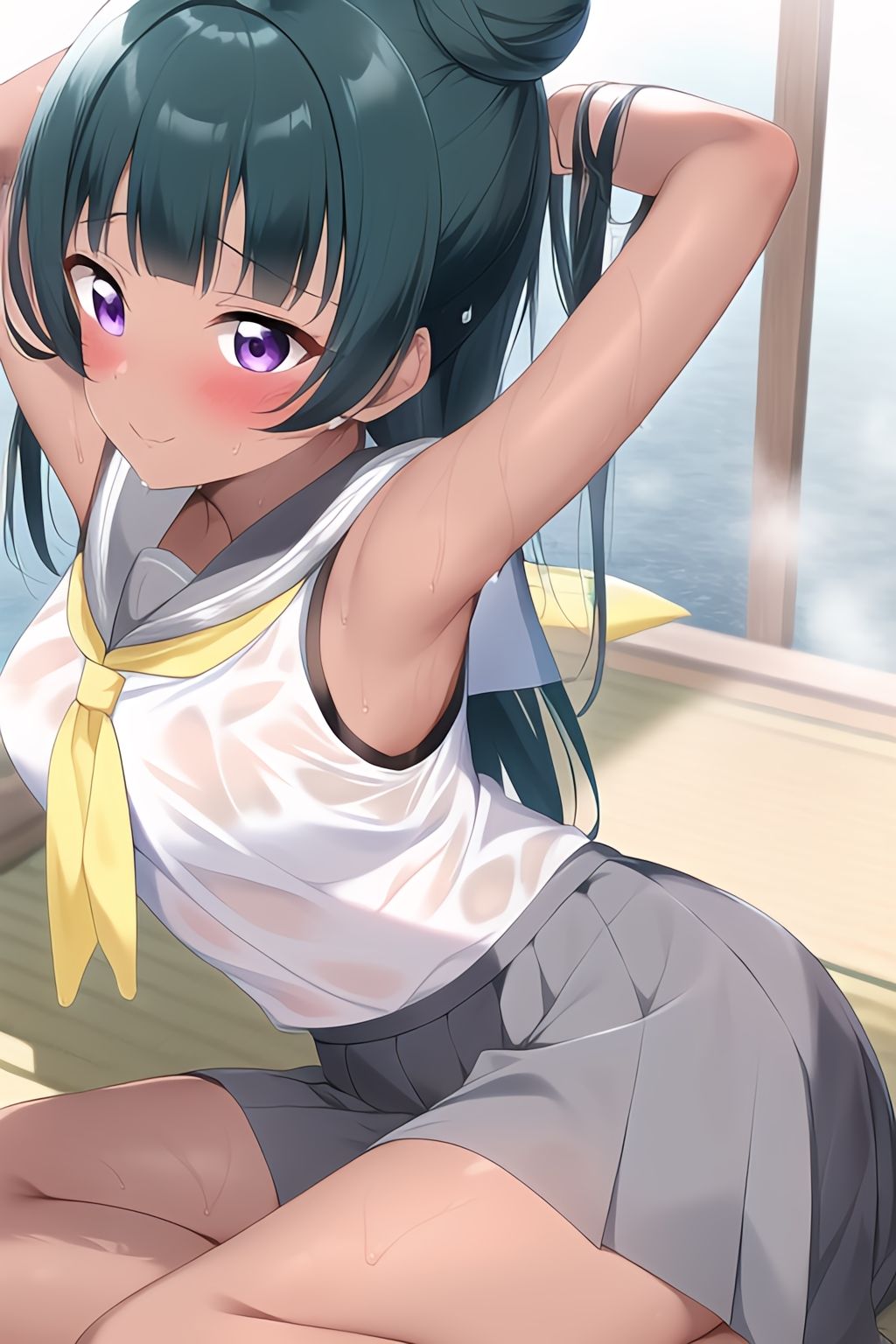 ラブラ●ブ！サンシ●イン！よしこちゃん＋脇フェチ＋褐色フェチ！わきわき詰め合わせ100枚！！ サンプル6ページ目