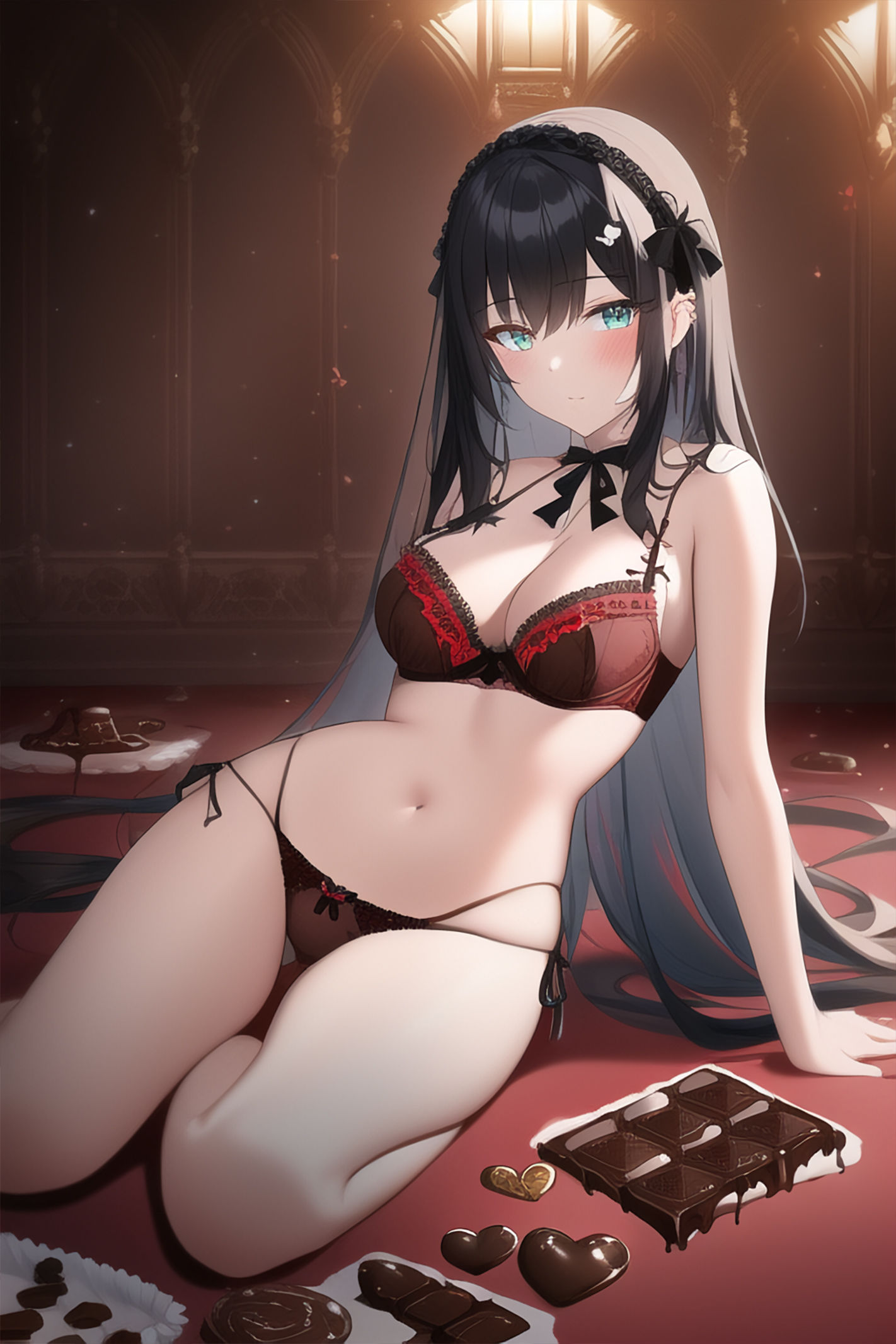 【バレンタイン・ダブルパック】「ランジェリー・ガールズ・コレクション 〜バレンタイン編〜」＆「チョコまみれガールズ」まとめ買い特別パック【特典イラスト付き】 サンプル1ページ目