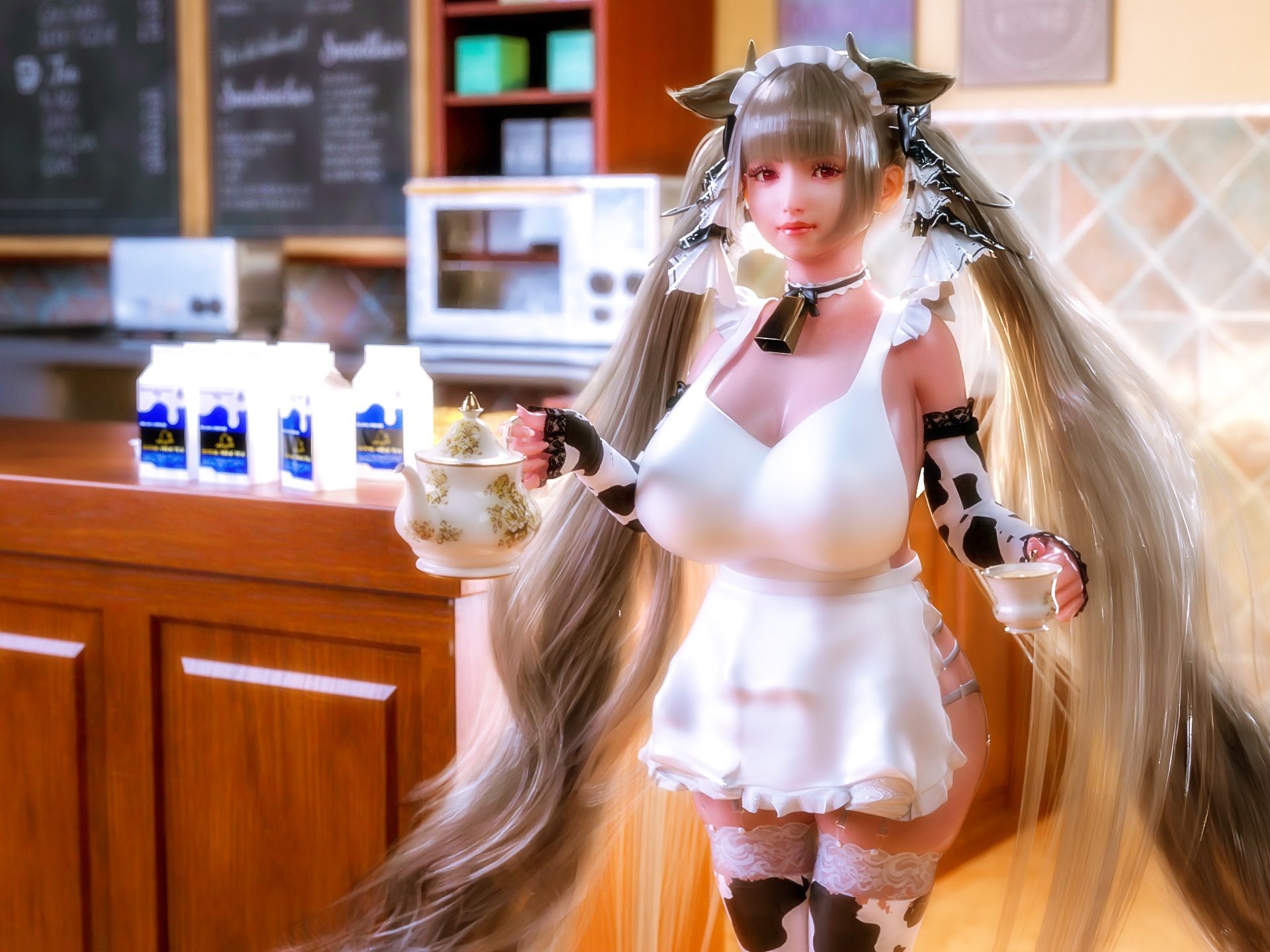 フォーミダブル牧場では爆乳牛娘がパイズリと搾りたての母乳でロイヤルミルクティーを飲ませてくれる3 サンプル2ページ目