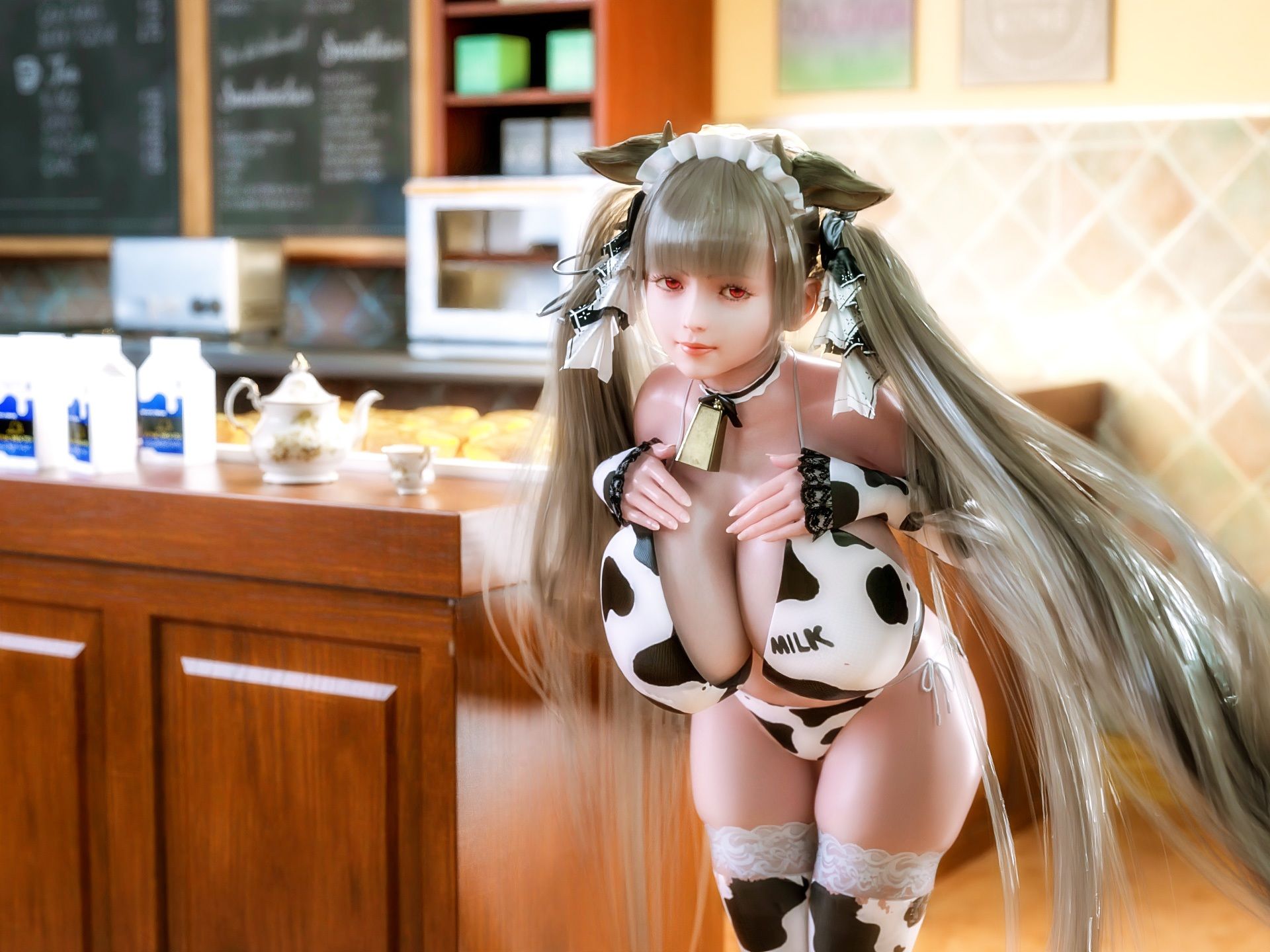 フォーミダブル牧場では爆乳牛娘がパイズリと搾りたての母乳でロイヤルミルクティーを飲ませてくれる3 サンプル4ページ目