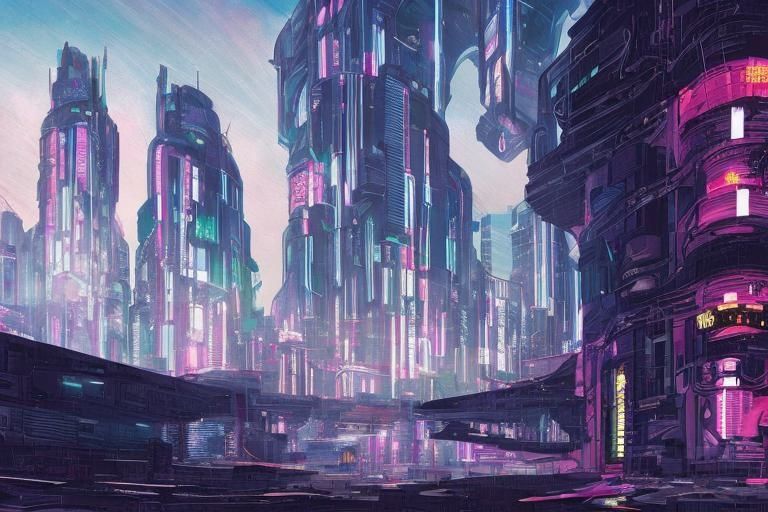 背景素材集「サイバーパンク」- 退廃的未来都市 - サンプル2ページ目