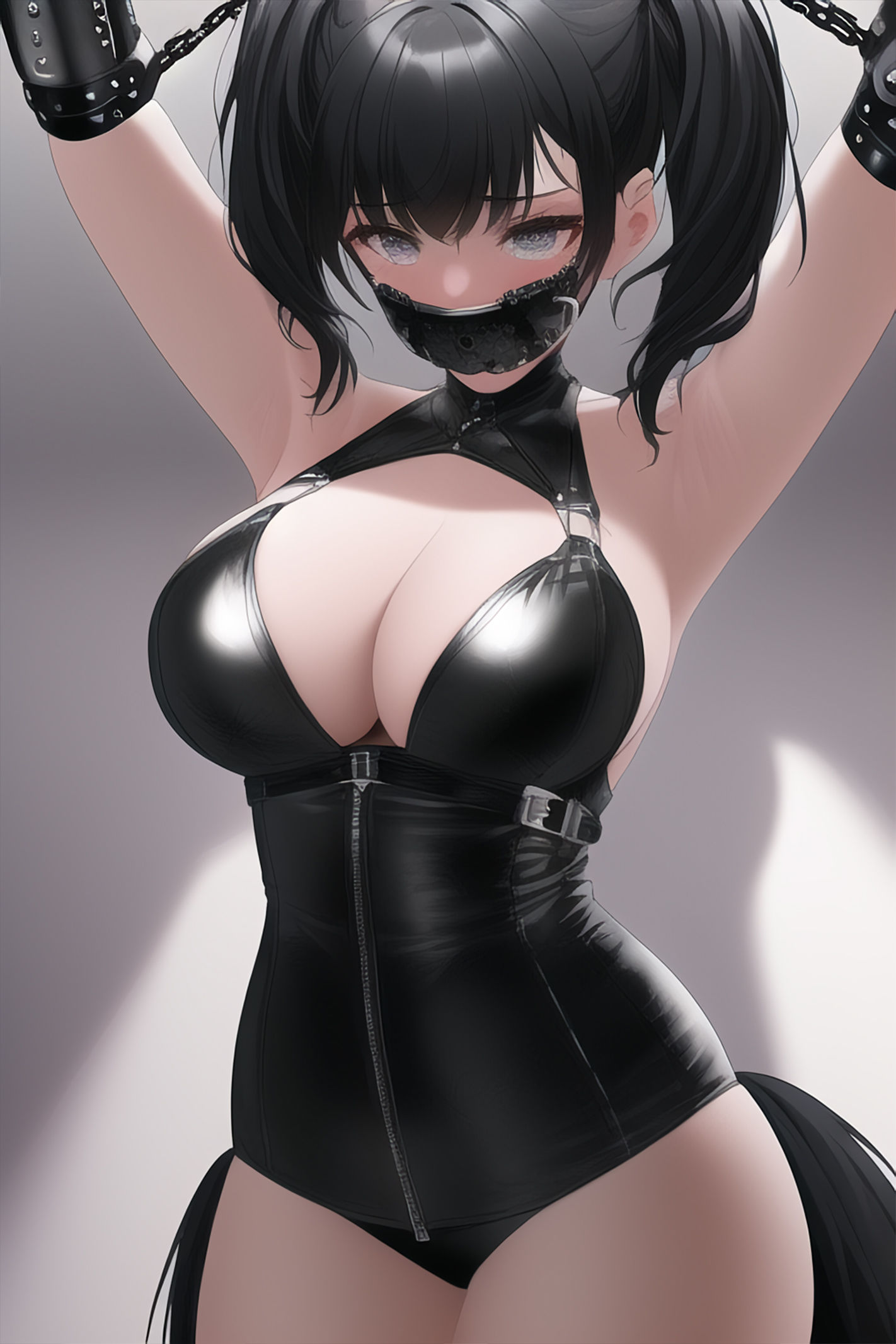 拘束少女 〜黒髪ツインテ編〜 サンプル2ページ目
