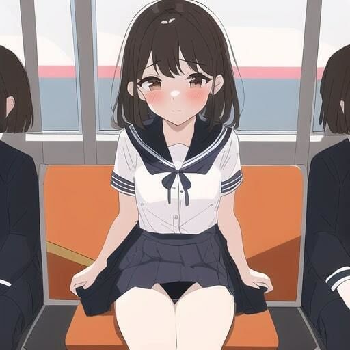 電車で挑発パンチラ サンプル8ページ目
