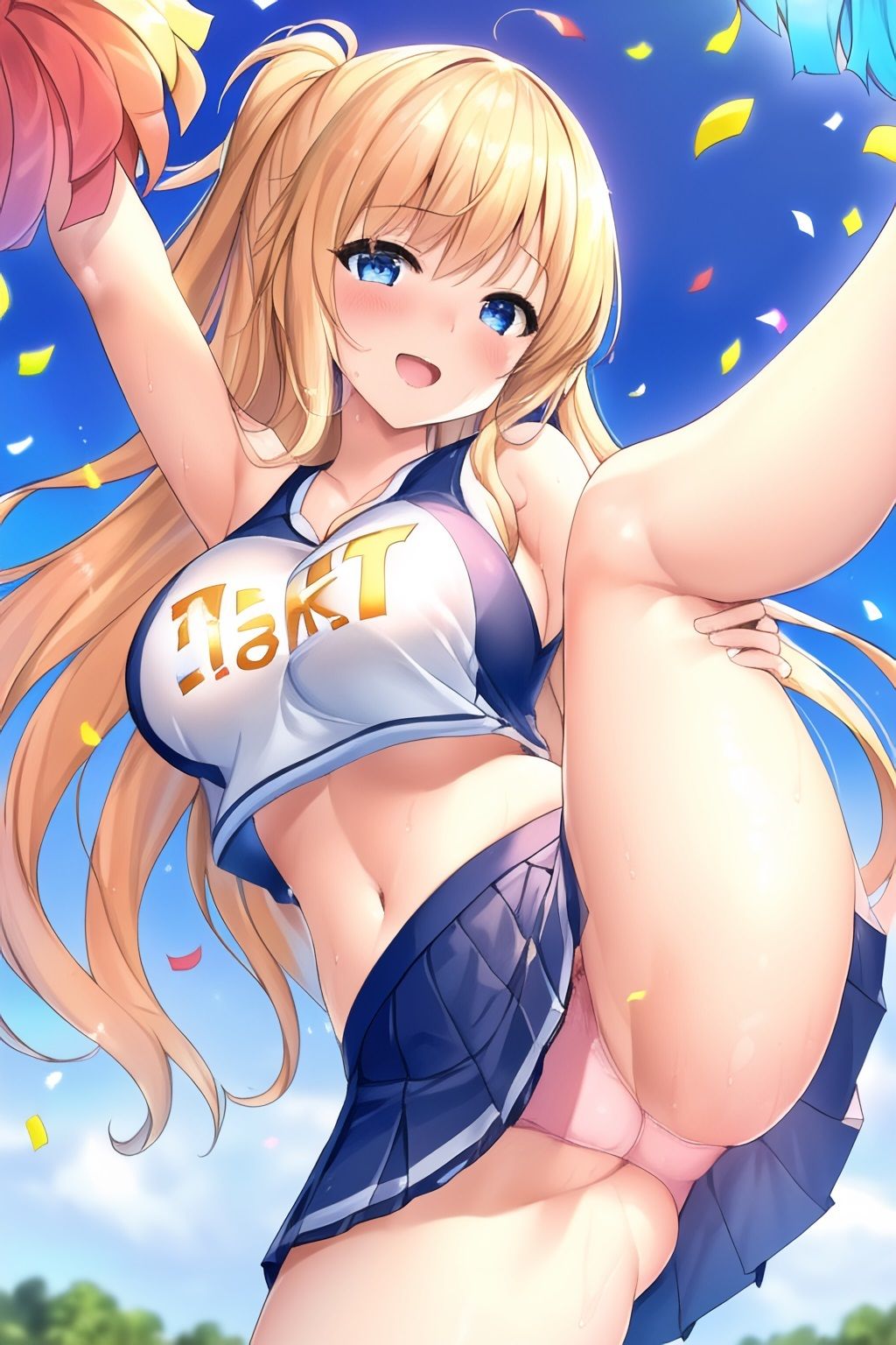 えちえちチアガールちゃんの脚上げパンチラ集 サンプル1ページ目
