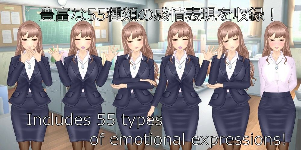 【立ち絵素材】No.003 女教師 タイトスカートver:from たちえでぃた サンプル1ページ目