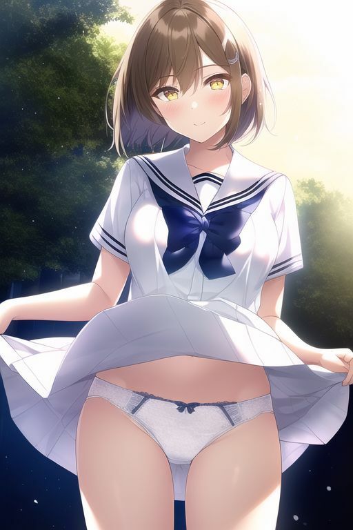 茶髪女子の下着イラスト集 サンプル1ページ目