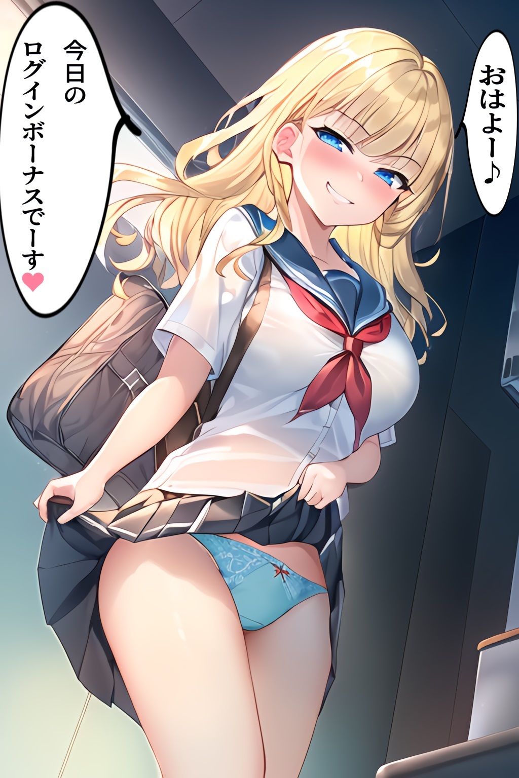 えちえちJKちゃんのたくし上げパンチラ集 サンプル1ページ目